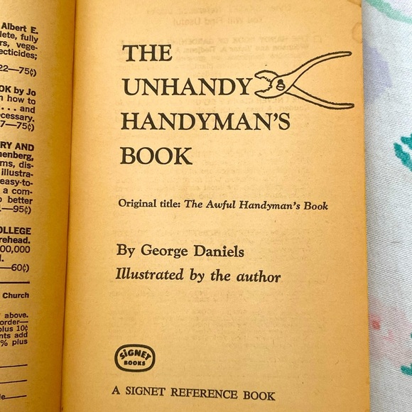 THE UNHANDY HANDYMAN’S BOOK George Daniels VINTAGE 1966 Paperback GUC - Picture 4 of 11